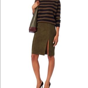 Intermix Dona Suede Skirt - Khaki
